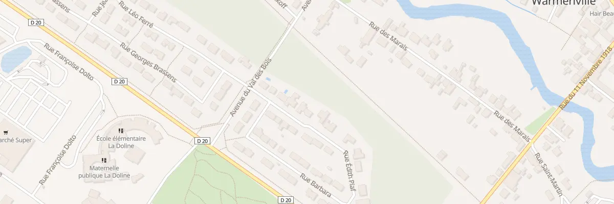 Plan du 9 Rue Edith Piaf à Warmeriville