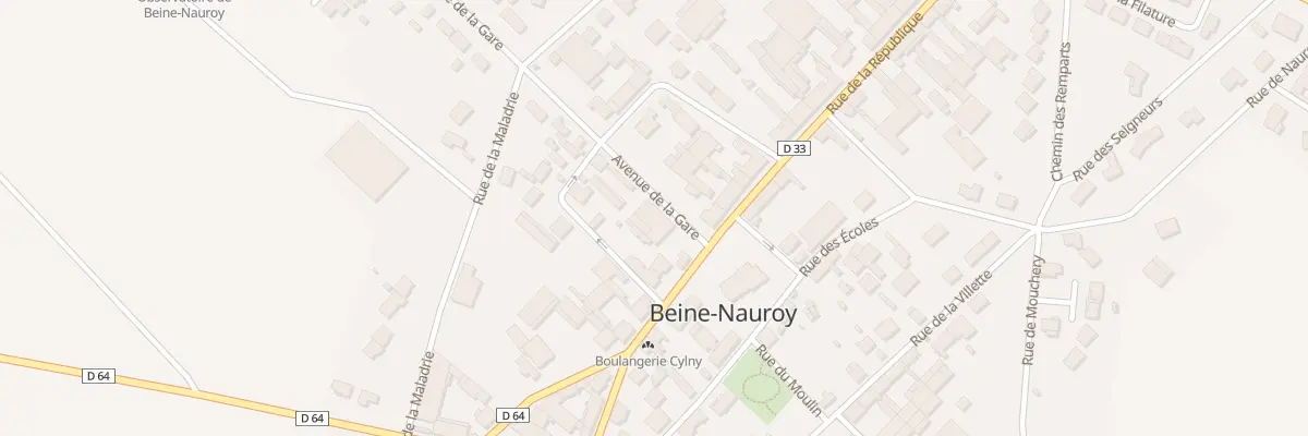 Plan du Village à Beine-Nauroy