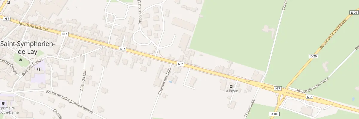 Plan du 799 Rte Nationale 7 à Saint-Symphorien-de-Lay