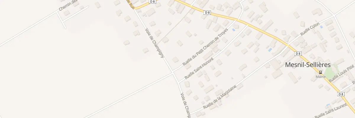Plan du 13 Voie de Champigny à Mesnil-Sellières