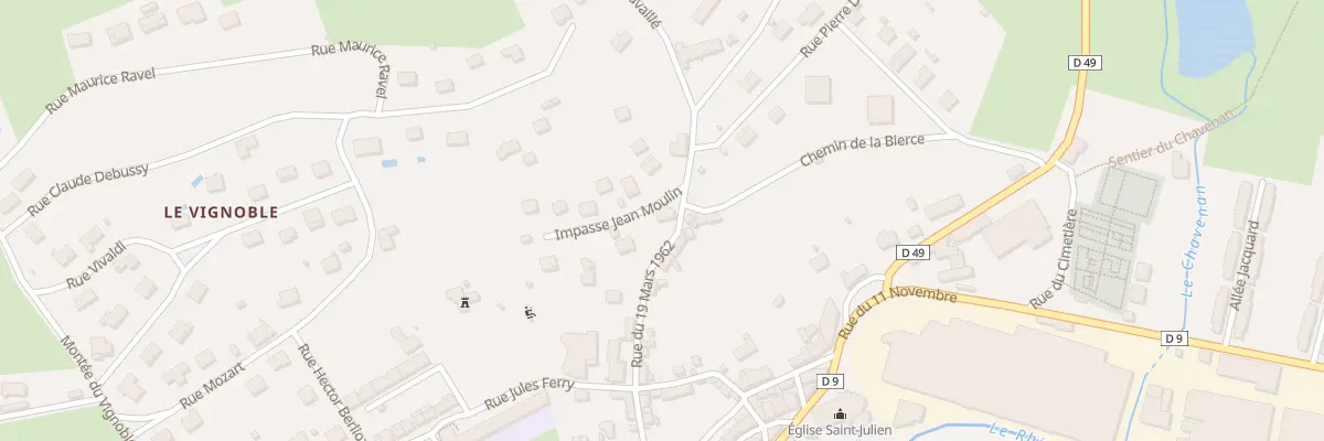 Plan du 1 Imp Jean Moulin à Régny