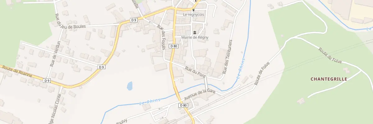 Plan du 6 Rue du Pont à Régny