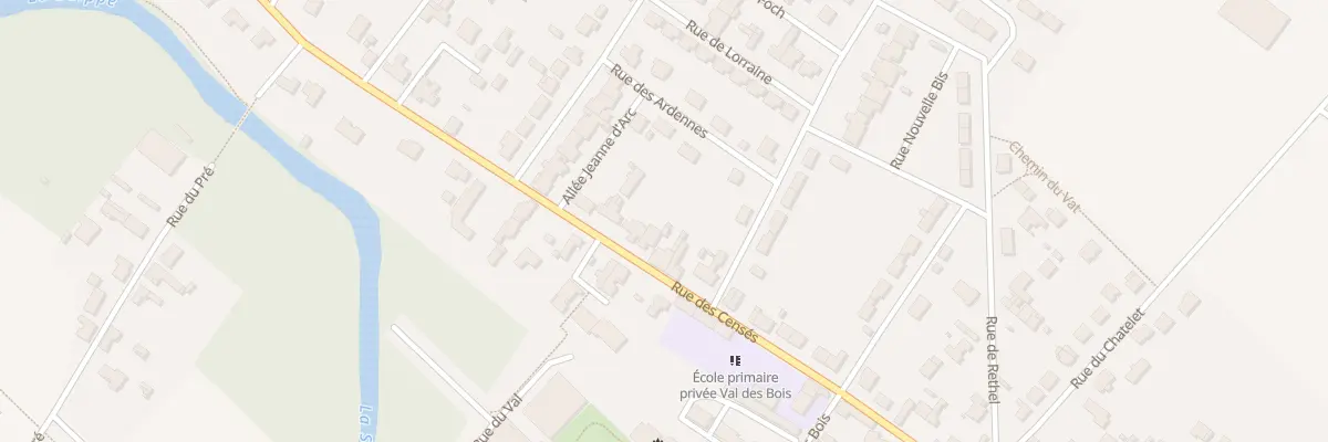 Plan du 38 Rue des Censes à Warmeriville