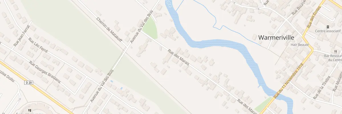 Plan du 25 Rue des Marais à Warmeriville
