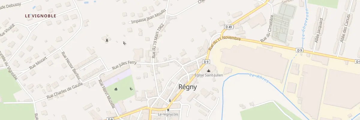 Plan du 3 Rue Georges Dron à Régny