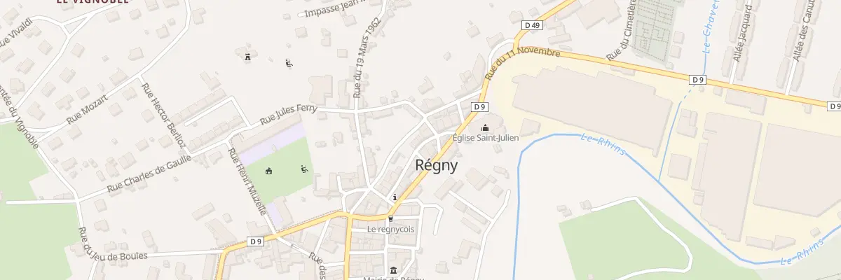 Plan du 7 Rue de la République à Régny