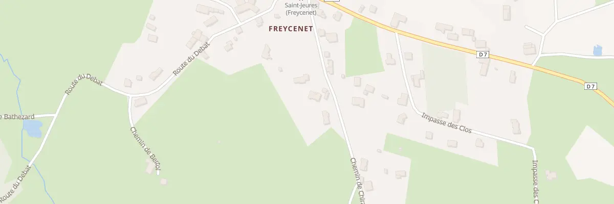 Plan du 150 Che de Chiraud à Saint-Jeures
