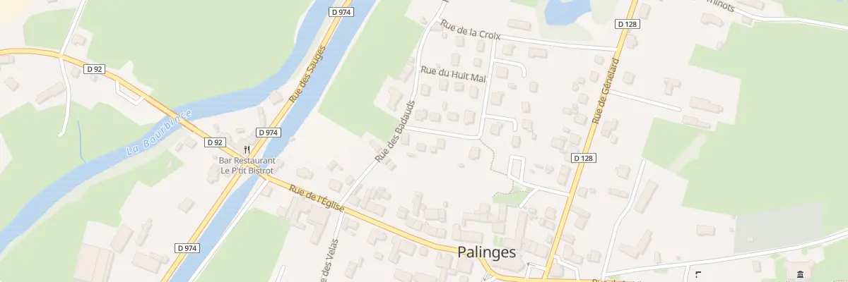 Plan du 2 Rue du Onze Novembre à Palinges