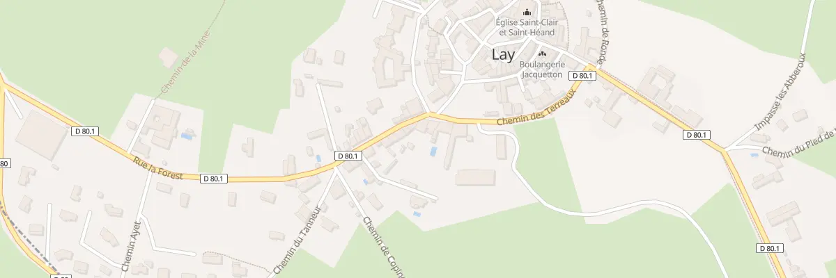 Plan du 7 Pl du Monument à Lay