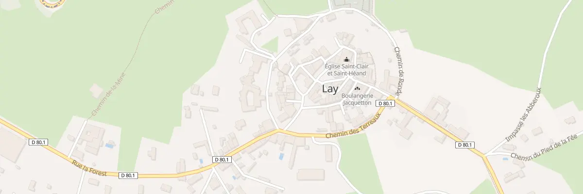 Plan du 14 Pl des Halles à Lay
