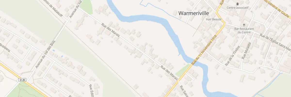 Plan du 20 Rue des Marais à Warmeriville