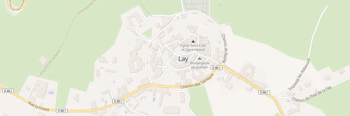 Plan du 2 Rue de la Perrière à Lay