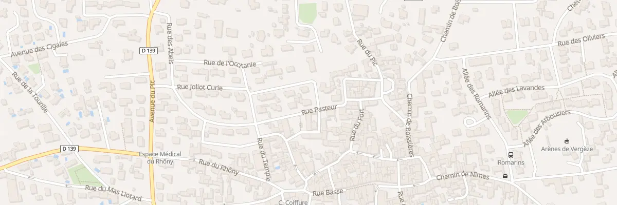 Plan du 2 Rue Pasteur à Vergèze