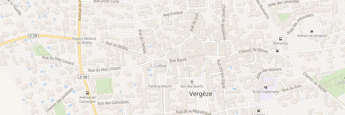 Plan du 26 Rue Basse à Vergèze
