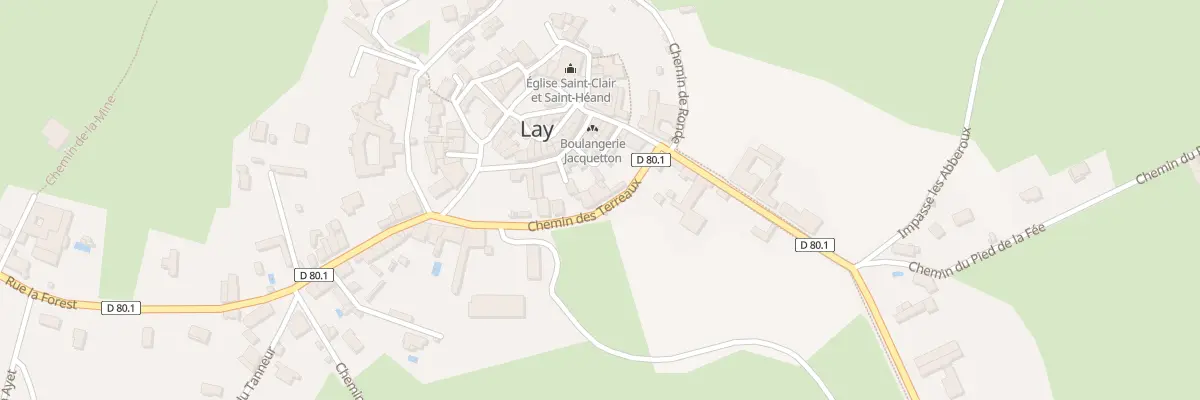 Plan du 2 Che des Terreaux à Lay