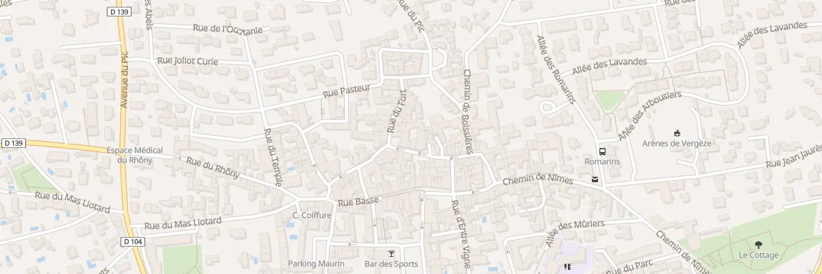 Plan du 14 Rue Haute à Vergèze