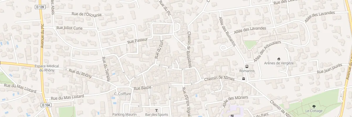 Plan du 10 Rue Haute à Vergèze