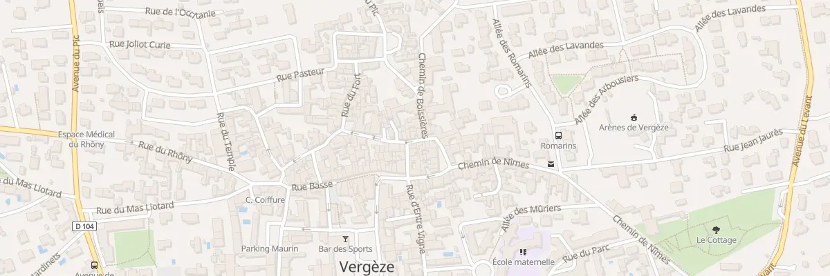 Plan du 2 Rue Haute à Vergèze