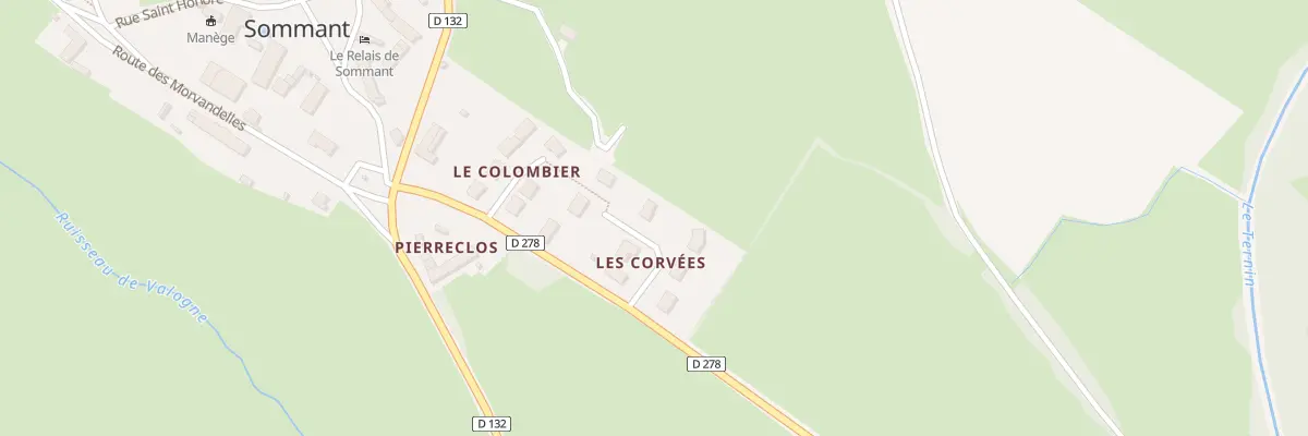 Plan du 5161 Les Corvees à Sommant