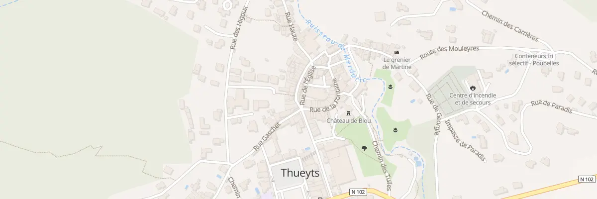 Plan du 3 Rue de l’Eglise à Thueyts