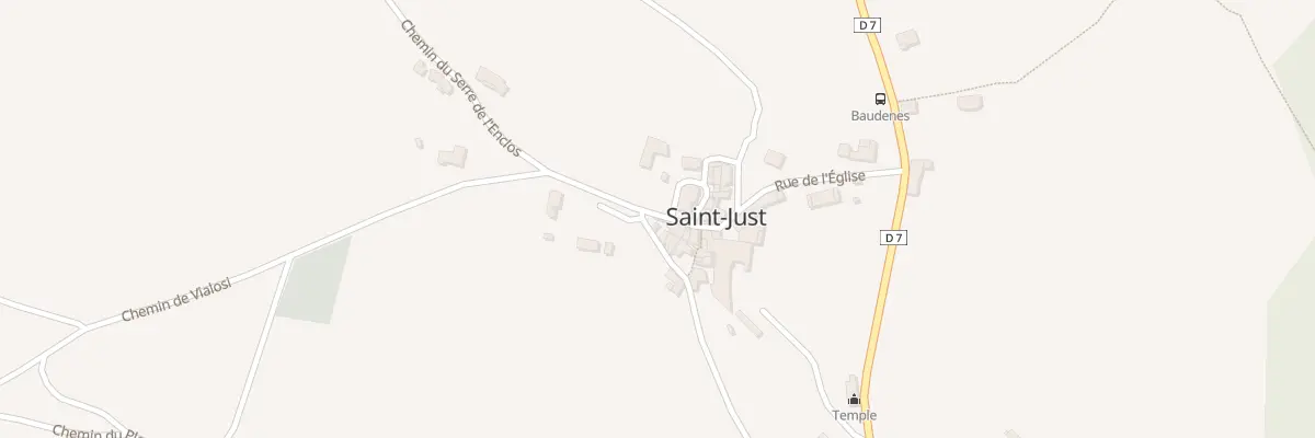 Plan du 5006 Village de St Just à Saint-Just-et-Vacquières