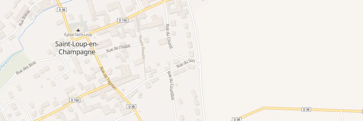 Plan de la Rue de Son à Saint-Loup-en-Champagne