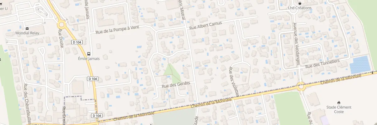 Plan du 23 Rue de l’Aubepine à Vergèze