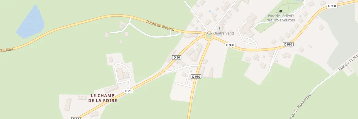 Plan du 11 Rte d’Alligny-En-Morvan à Saulieu