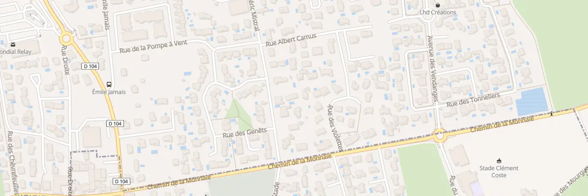 Plan du 521 Rue Frederic Mistral à Vergèze