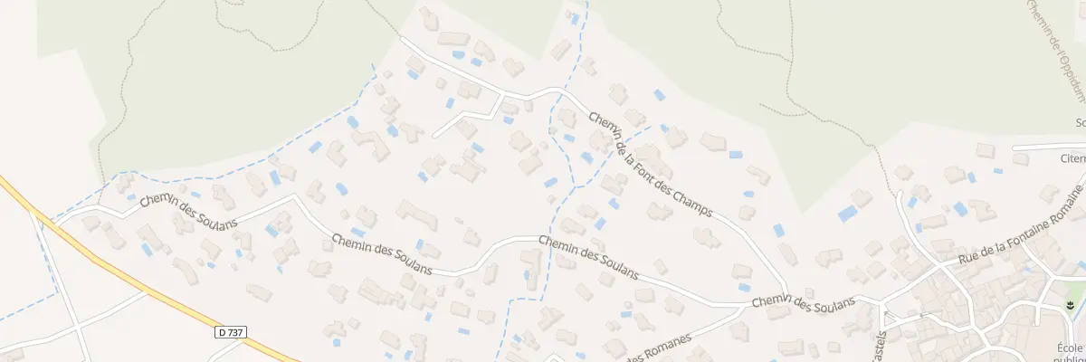 Plan du 340 Che des Soulans à Nages-et-Solorgues