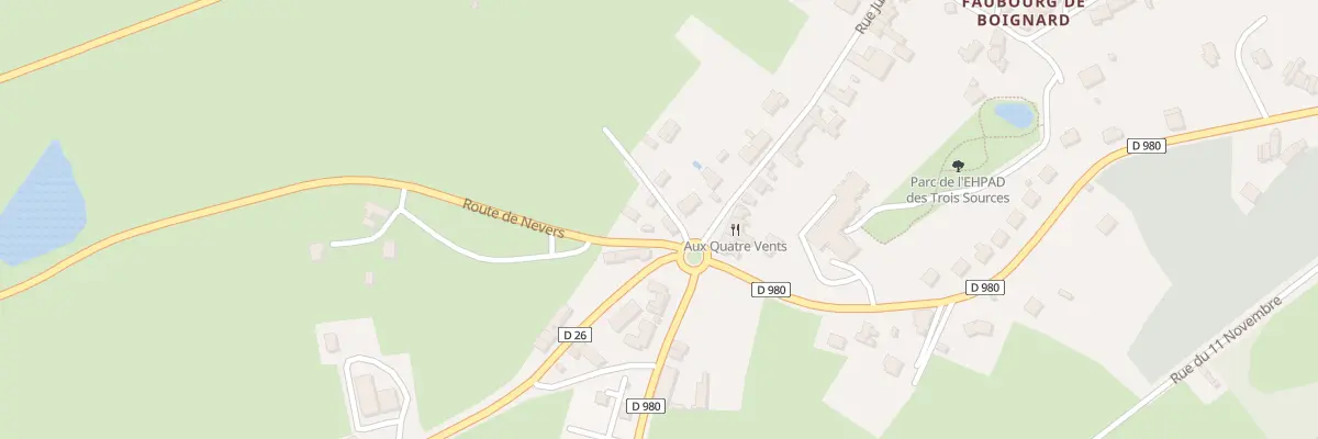 Plan du 2 Rte de Nevers à Saulieu