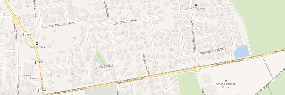 Plan du 87 Rue des Violettes à Vergèze
