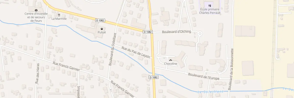 Plan du 2 Rue du Pas du Leysin à Feurs