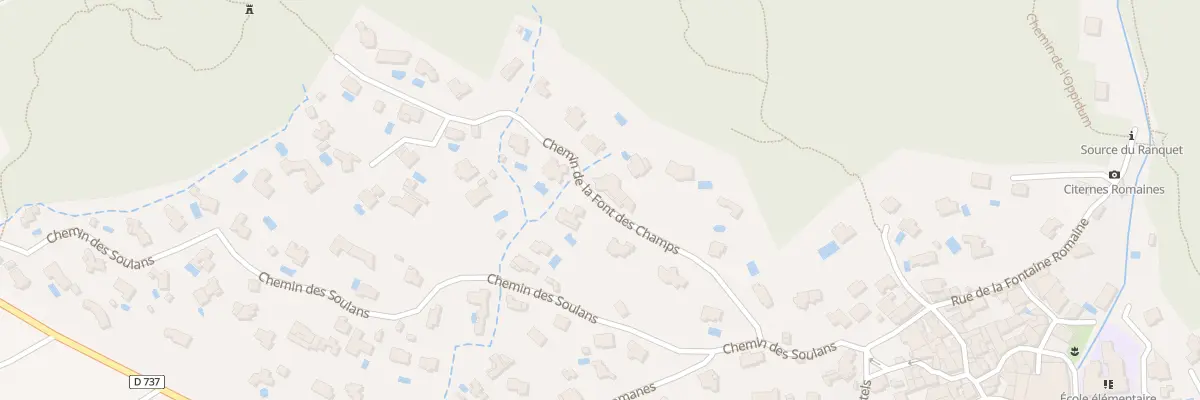 Plan du 145 Che Font des Champs à Nages-et-Solorgues
