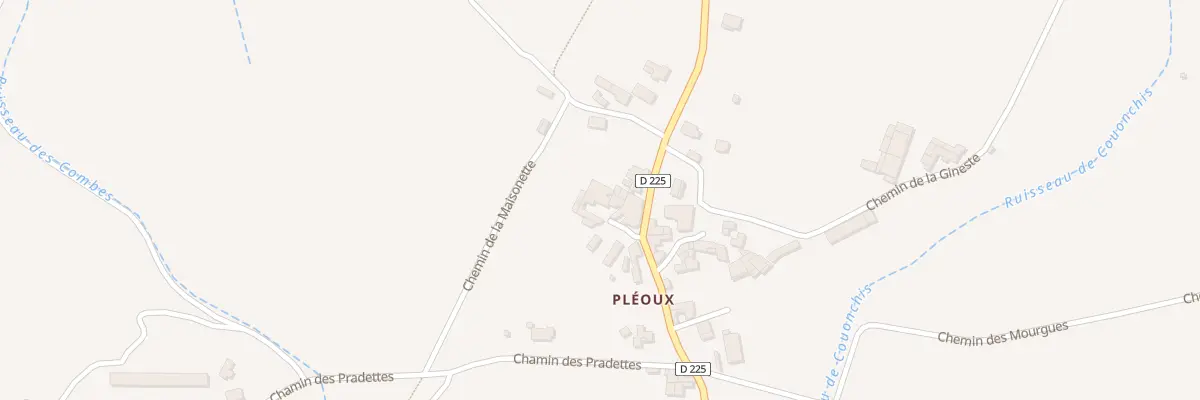 Plan du 6175 Pleoux à Beaulieu