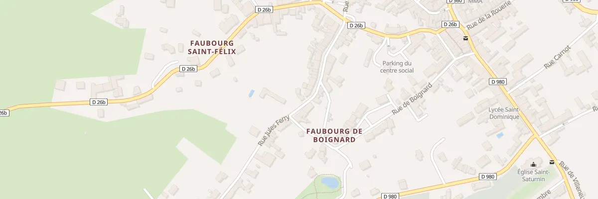 Plan du 28 Rue Jules Ferry à Saulieu
