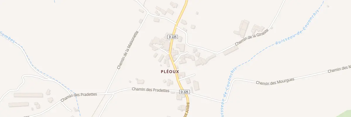 Plan du 6174 Pleoux à Beaulieu