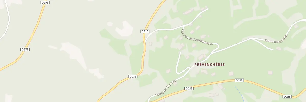 Plan du 5243 Prevenchere à Borée
