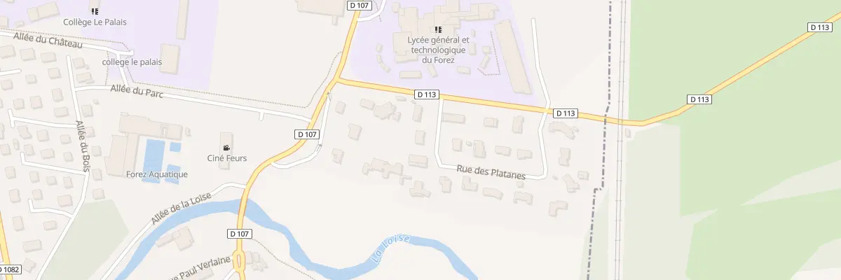 Plan du 2 Rue des Platanes à Feurs