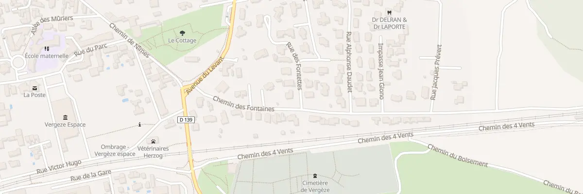 Plan du 1 Rue des Fontettes à Vergèze