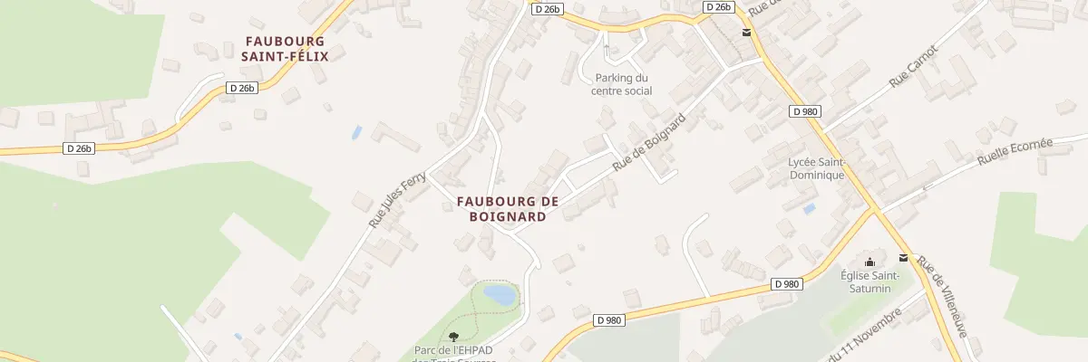 Plan du 16 Rue de Boignard à Saulieu