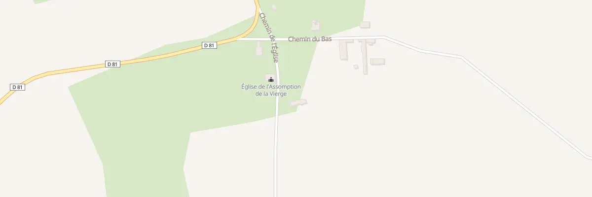 Plan du 1 Che de l’Eglise à Vougrey