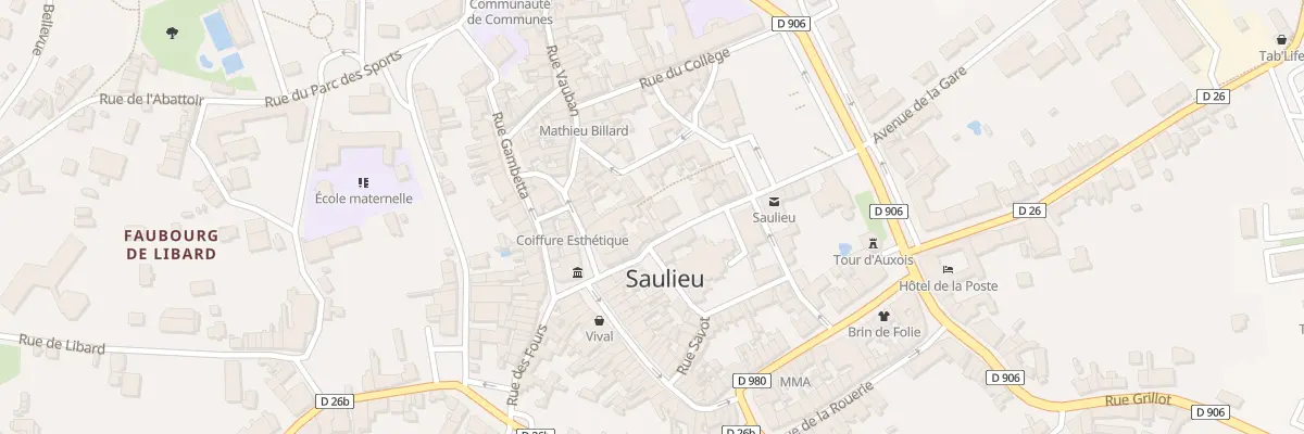 Plan du 7 Rue Sallier à Saulieu