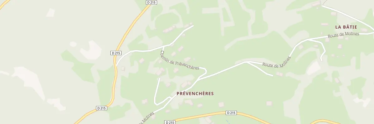 Plan du 5126 Prevenchere à Borée