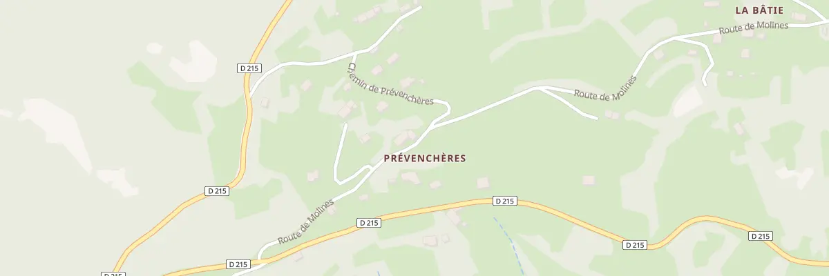 Plan du 5131 Prevenchere à Borée