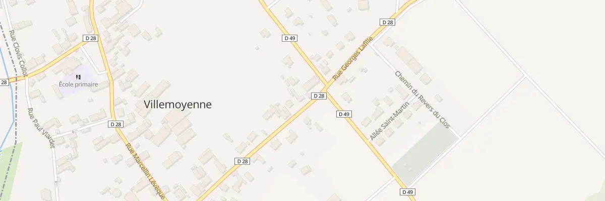 Plan du 25 Rue Georges Lafille à Villemoyenne