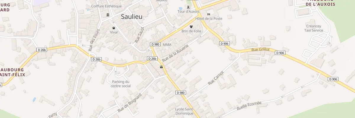 Plan du 6 Rue de la Rouerie à Saulieu