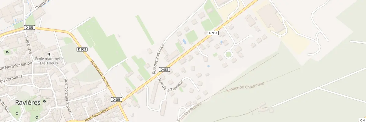 Plan du 20 Rte de Châtillon à Ravières