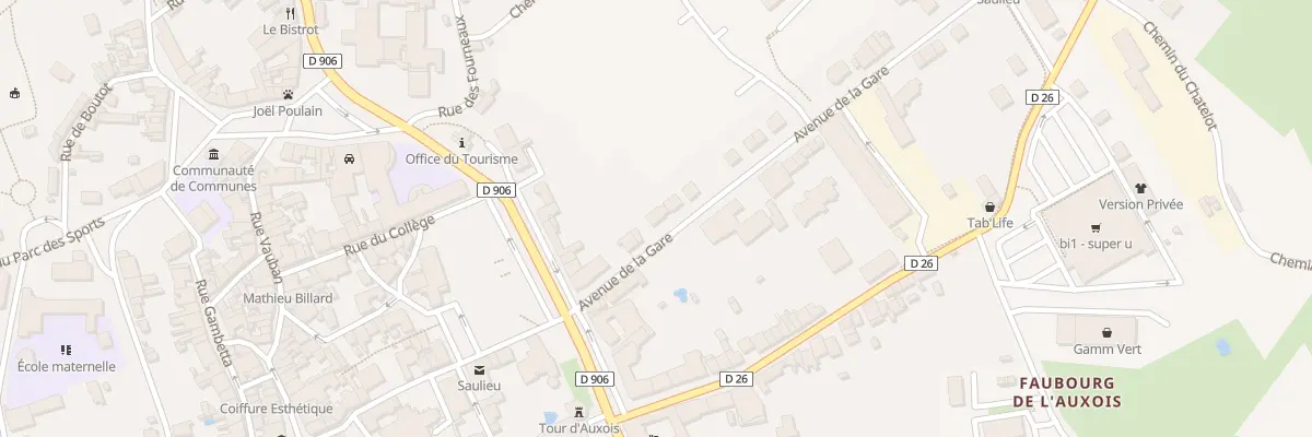 Plan du 3 Av de la Gare à Saulieu