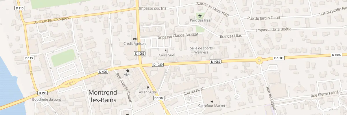 Plan du 93 Av de la Gare à Montrond-les-Bains